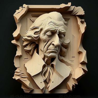3D model Thomas Doughty American artist (STL)